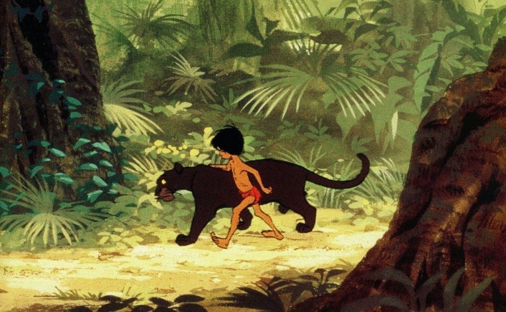 Как звали тигра про маугли. Маугли книга джунглей. Маугли пантера Багира. Книга джунглей Маугли Багира.
